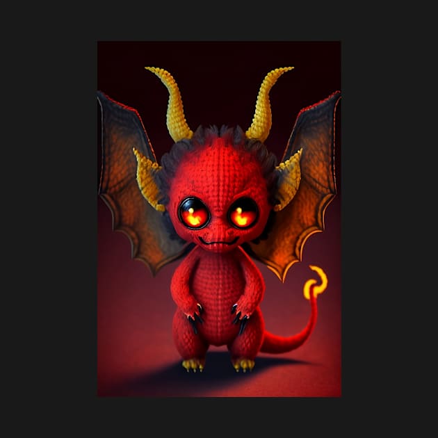 Cute Little Knitted Devil Doll by kiddo200