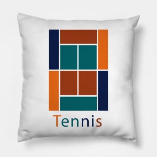 COLORFUL TENNIS COURT Pillow