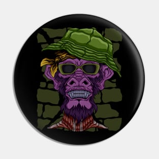 Fashion Monkey street art Pin