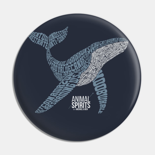 Noobwhale Navy Pin by animalspirits