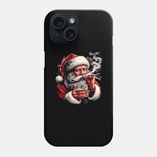 Bad Santa's Mischief T-Shirt - Naughty Humor for the Holidays Phone Case