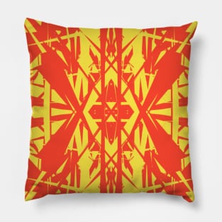 KALEIDOSCOPIC:YELLOW AND ORANGE Pillow