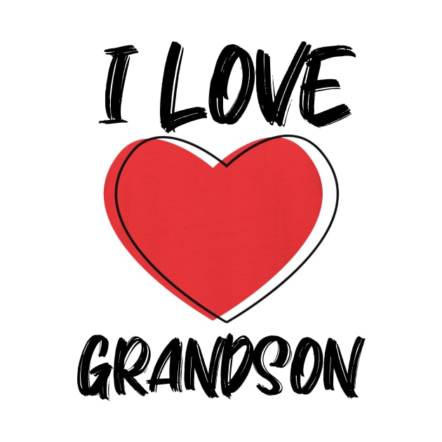 I Love Grandson with Red Heart by A.S1