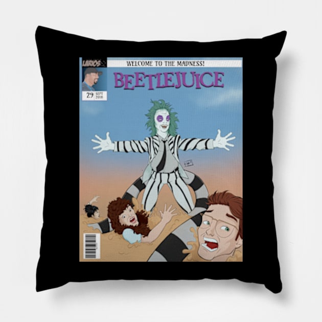 Beetlejuice! Pillow by artofplo