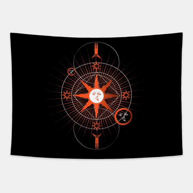 Praise The Sun! Red Edition Tapestry by uniWHITE