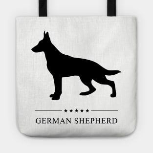 German Shepherd Black Silhouette Tote