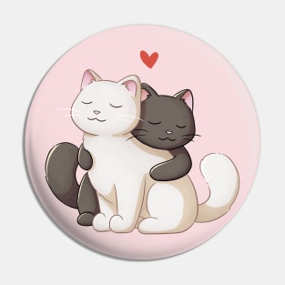 Cat hug Pin