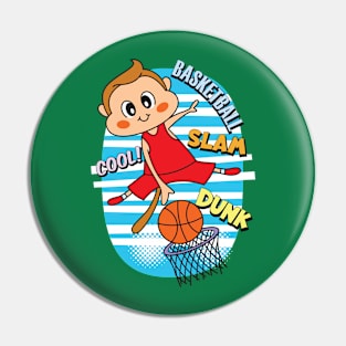 cute monkey basketball player Pin