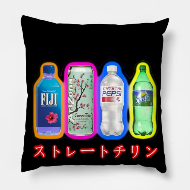 Retro Drinks Art Flex Pillow by Topicofchoice101