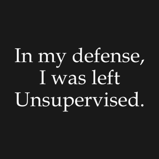 In my defense, I was left unsupervised T-Shirt