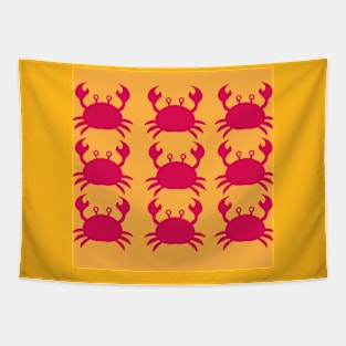 Little red crab seamless  pattern Tapestry