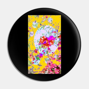 Abstract Psychedelic Flower Pattern Pin