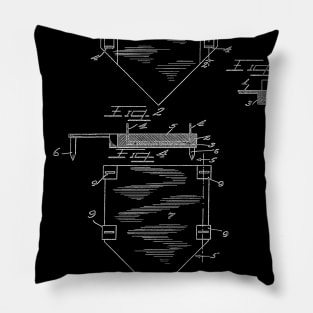 Home plate for baseball Vintage Patent Hand Drawing Pillow
