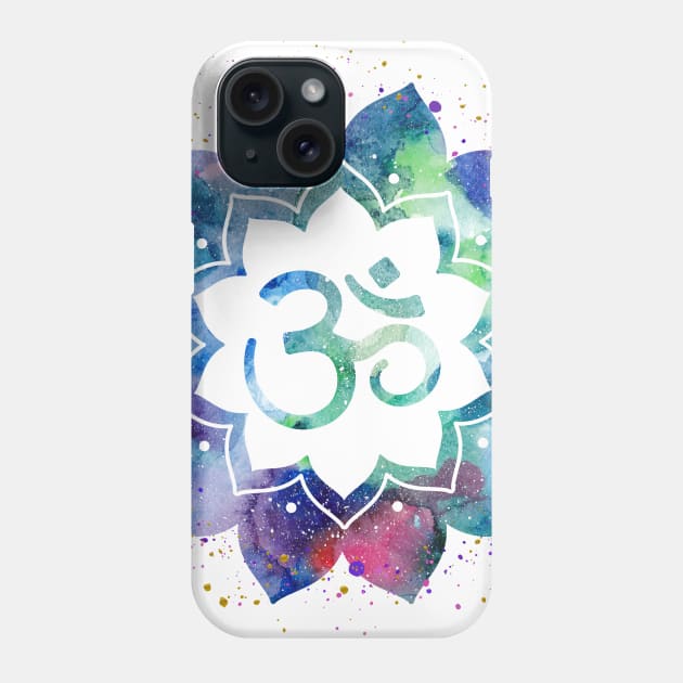 Om Sign Lotus Flower Phone Case by MarinaDemidova