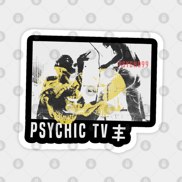 vintage psychic tv // fanart by psycho99 Magnet by psninetynine