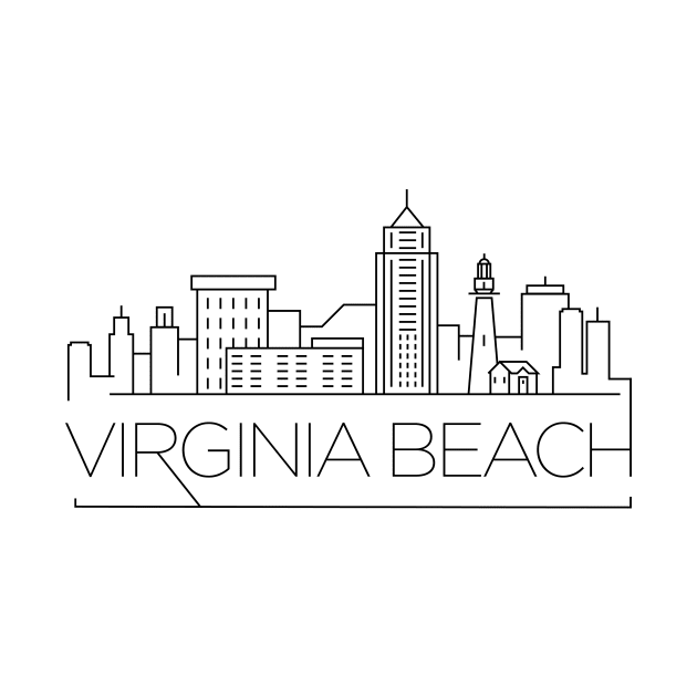 Virginia Beach Minimal Skyline by kursatunsal