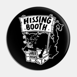 Funny Goth Black Cat Hissing Booth - For Cat Moms & Cat Dads Pin