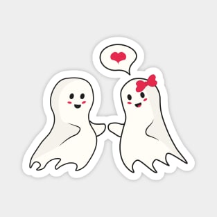 Cute halloween ghost lovers Magnet