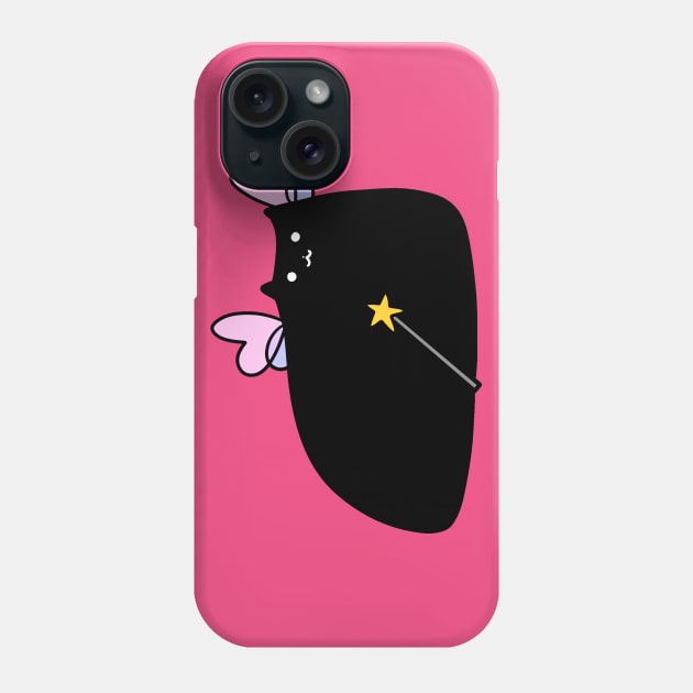 Chubby Black Cat Fairy Phone Case by saradaboru