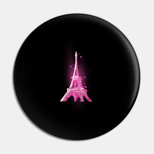 Eiffel Tower Pink October Pin