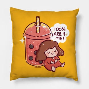 Bobba Milk Tea Girl Pillow