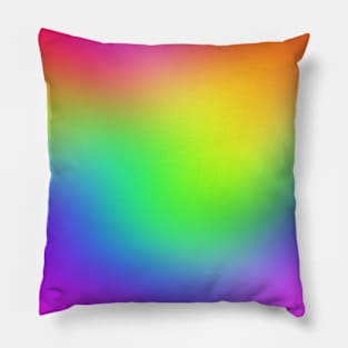 Bright Rainbow Gradient Ombre Design Pillow