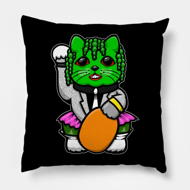 Old Gregg Lucky cat Pillow by yayzus