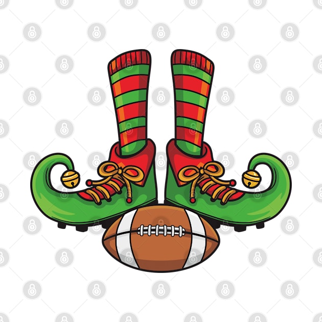 Football Christmas Elf by pmuirart