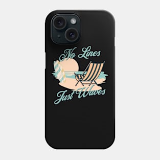 No Lines, Just Waves Phone Case