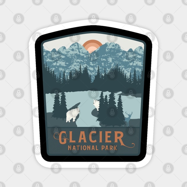 Glacier National Park Magnet by Tonibhardwaj