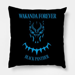 Black Panther Superhero Blue Pillow