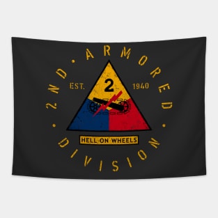 2nd Armored Division - Hell on Wheels Tapestry