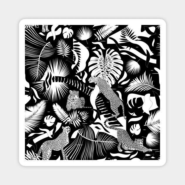 Surreal Wildlife / Black and White Magnet by matise