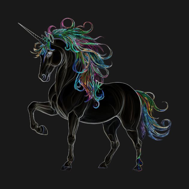 Black Unicorn with Rainbow Mane by Simply Beautiful 23