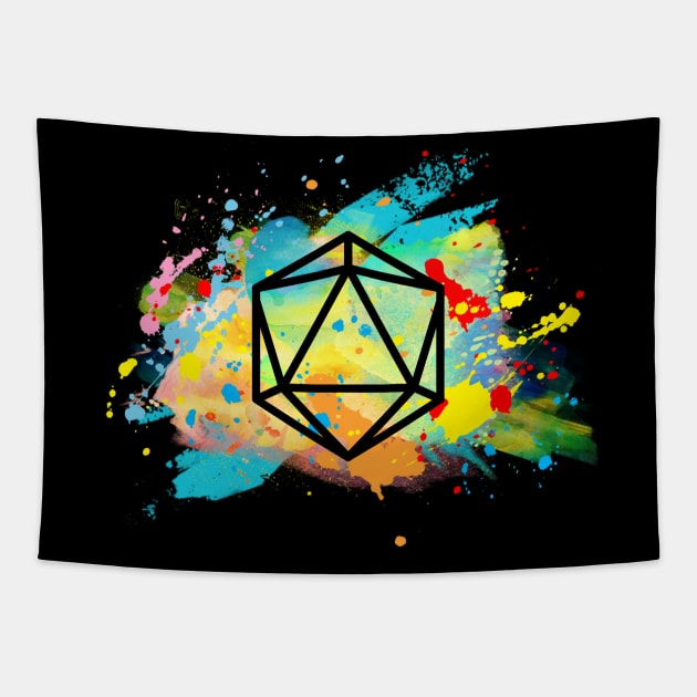 Possibilities (Black d20) Tapestry by Rainy Afternoon