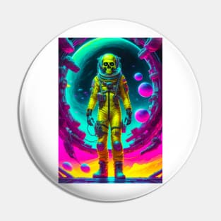 Skull Spaceman Pin