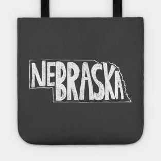 Nebraska (White Graphic) Tote