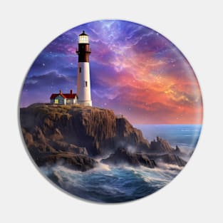 Lighthouse Nature World Fantastic Landscape Surrealist Pin