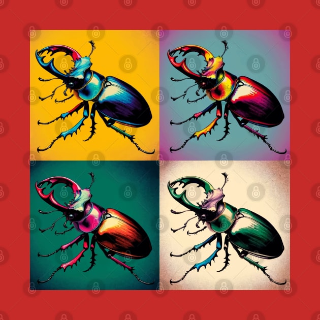 Rainbow Stag Beetle - Cool Insect by PawPopArt