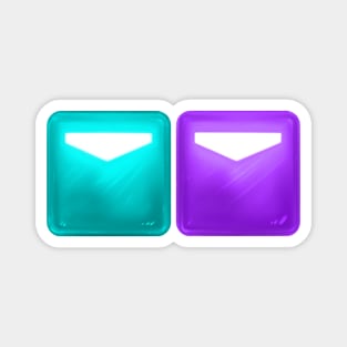 Beat Saber Blocks - Electric Purple & Cyan Blue Magnet