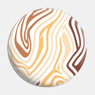 Spiral Pattern Brown Gradation Abstract Design Pin