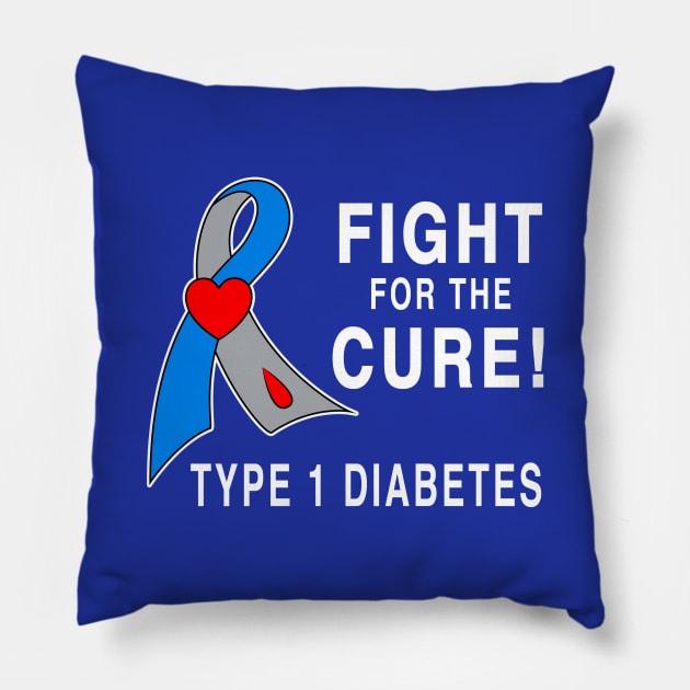 Type 1 Diabetes Fight for the Cure Pillow by PenguinCornerStore