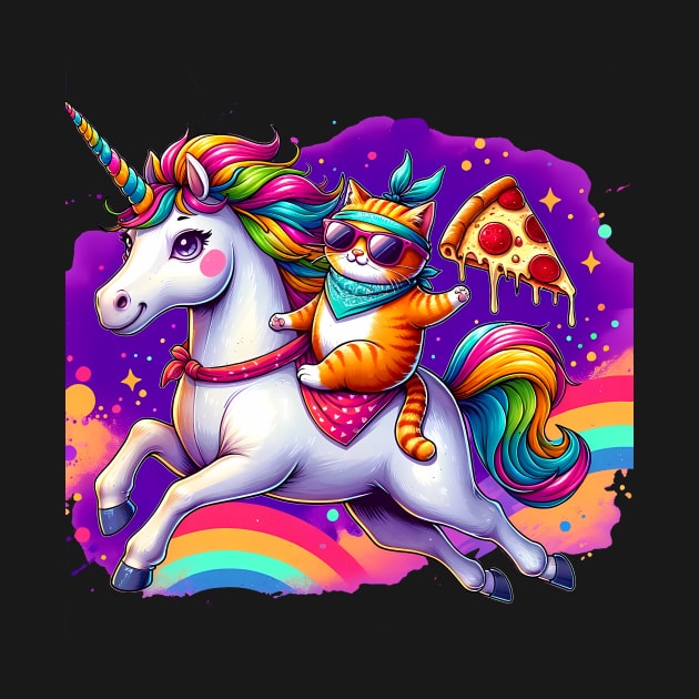 Pizza Unicorn and Cat Lover, Love Eating Pizza by dukito