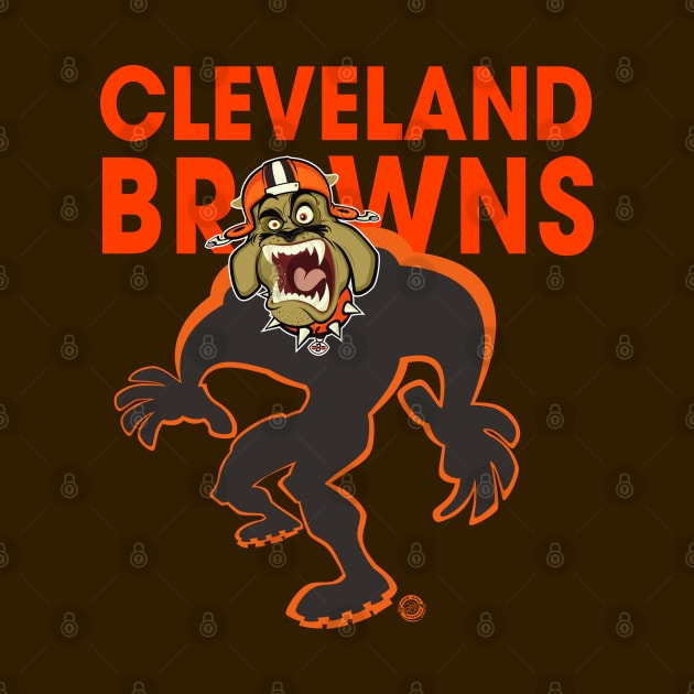 Cleveland Browns BullDawg Whoosh Growler 2 by Goin Ape Studios