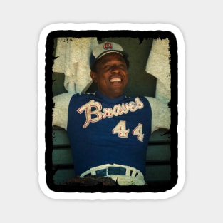 Hank Aaron in Atlanta Braves Magnet