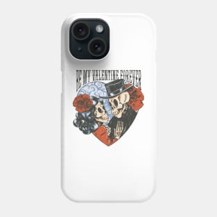 Valentine`s day skeletons Phone Case