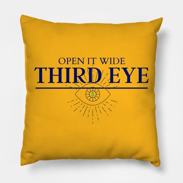 Open it wide third eye Pillow by Lifestyle T-shirts