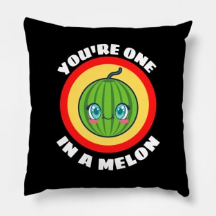 You're One In A Melon - Watermelon Pun Pillow