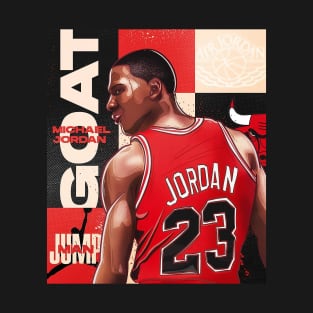 BASKETBALLART - MJ GOATS JUMP MAN T-Shirt