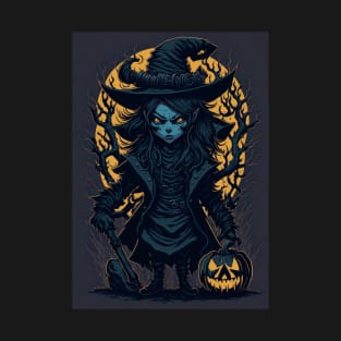 Halloween costume witch horror T-Shirt